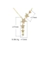 thumb Brass Cubic Zirconia Star Minimalist Lariat Necklace 1