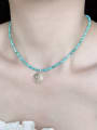 thumb N-DIY-0026 Natural  Gemstone Crystal Beads Chain Smiley Pendant Handmade Beaded Necklace 1