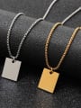 thumb Titanium Steel Rectangle Necklace With two colors 3