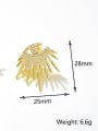 thumb Brass Cubic Zirconia Geometric Cluster Earring 3