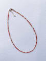 thumb N-STMT-0002 Natural Round Shell Beads Chain Handmade Beaded Necklace 4