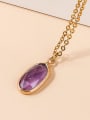 thumb Multicolor Natural Stone +Oval Shape Artisan Necklace 0