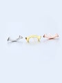 thumb 925 Sterling Silver Minimalist Smile Ear Climber Earring 0