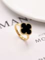thumb Stainless steel Clover Ring With 4 colors 2