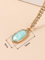thumb Multicolor Natural Stone +Oval Shape Artisan Necklace 2