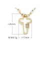 thumb Brass  Hollow Cross Minimalist Necklace 4