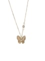 thumb Alloy Cats Eye Butterfly Trend Necklace 0