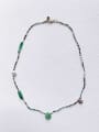 thumb N-MIX-0002 Natural Round Shell Beads Chain Multi Color Irregular Handmade Beaded Necklace 3