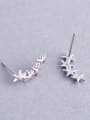 thumb 925 Sterling Silver Star Minimalist Ear Climber Earring two size 1
