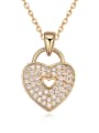 thumb Copper Cubic Zirconia White Heart Trend Necklace 0