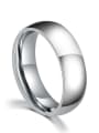 thumb Titanium Steel Band Ring with 6mm width 3
