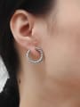 thumb Copper Alloy Gold Geometric Minimalist Hoop Trend Korean Fashion Earring 2