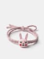 thumb Alloy Enamel Cute Pink Shy Rabbit Brown Shy Bear Hair Rope 1