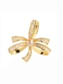 thumb Brass Cubic Zirconia Flower Luxury Brooch 0