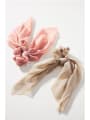 thumb Minimalist Yarn Gold silk tulle ribbon square scarf Hair Barrette/Multi-Color Optional 3