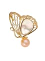 thumb Brass Shell Butterfly Trend Freshwater Pearl Brooch 0