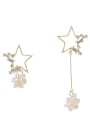 thumb Copper Alloy Freshwater Pearl Gold Star Trend Trend Korean Fashion Earring 4