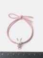 thumb Alloy Enamel Cute Rabbit  Pink Hair Rope 1