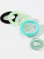 thumb Trend PVC A set of 5 telephone coils Hair Barrette/Multi-Color Optional 2