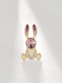 thumb Brass Austrian Crystal Rabbit Cute Brooch 0