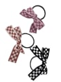 thumb Trend knitting checkerboard bow Hair Barrette/Multi-Color Optional 0