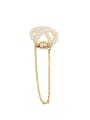 thumb Copper Alloy Imitation Pearl Gold Geometric Trend Clip Trend Korean Fashion Earring 4