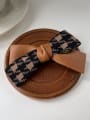 thumb Vintage Artificial Leather cross houndstooth  Hair Barrette/Multi-Color Optional 3