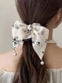thumb Lace Hip Hop Flower Floral Pearl Bow Hair Barrette 1