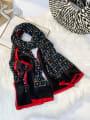 thumb Women Fall Cotton And Linen Letter 95*180cm Scarves 1