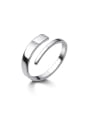 thumb 925 Sterling Silver Silver Round Trend Stackable Ring 4