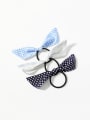 thumb Cute  Fabric Three-piece hair tie with polka dot plaid striped bow Hair Barrette/Multi-Color Optional 0