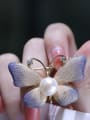 thumb Alloy Imitation Pearl Enamel Butterfly Trend Brooch 4