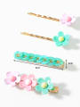 thumb Cute A set of 4 acrylic chain  alloy flower hairpin 3