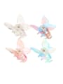 thumb Cellulose Acetate Cute Butterfly Multi Color Jaw Hair Claw 0