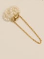 thumb Copper Alloy Imitation Pearl Gold Geometric Trend Clip Trend Korean Fashion Earring 2