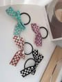 thumb Trend knitting checkerboard bow Hair Barrette/Multi-Color Optional 1
