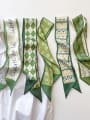 thumb Women Spring satin  Green is a small fresh literature and art 88*7cm Plaid Scarves/Multi-Color Optional 1