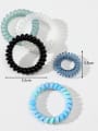 thumb Trend PVC A set of 5 telephone coils Hair Barrette/Multi-Color Optional 3