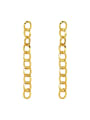 thumb Copper Alloy Gold Geometric Trend Ear Chain Trend Korean Fashion Earring 3