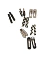 thumb Vintage Acrylic black and white checkerboard Hair Barrette/Multi-Color Optional 0
