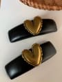 thumb Artificial Leather Vintage Heart Hair Barrette 2