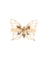 thumb Cellulose Acetate Minimalist Hollow Butterfly Alloy Cubic Zirconia Hair Barrette 0