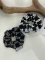 thumb Black and white lattice+ smiling face  Knitted hair circle/Hair Barrette 1