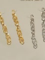 thumb Copper Alloy Gold Geometric Trend Ear Chain Trend Korean Fashion Earring 1