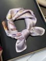 thumb 100% Silk Vintage Champagne Floral 68*68cm Square Scarf 1