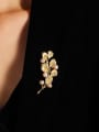 thumb Brass Imitation Pearl Leaf Minimalist Brooch 1