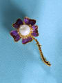 thumb Alloy Enamel Flower Vintage Brooch 2