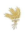 thumb Brass Cubic Zirconia Wheatear Luxury Brooch 0