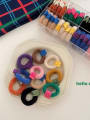 thumb Minimalist velvet Smiley Candy colors Hair Rope/Multi-Color Optional 1