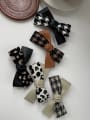 thumb Vintage Artificial Leather cross houndstooth  Hair Barrette/Multi-Color Optional 1
